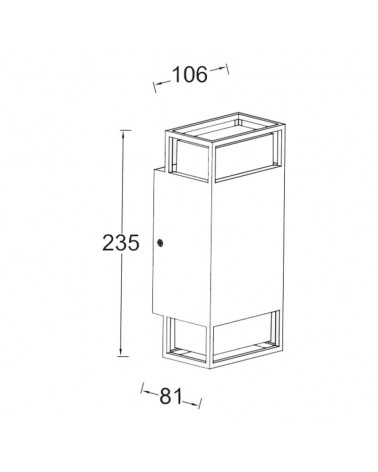 Grey outdoor wall light 23.5cm aluminum 2xGU10 IP54