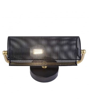 Wall light 26cm metal with black and gold finish E14