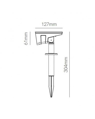 Pincho de exterior SOLAR 30,4cm LED 0,7W CCT Switch 2700K/3200K/4000K