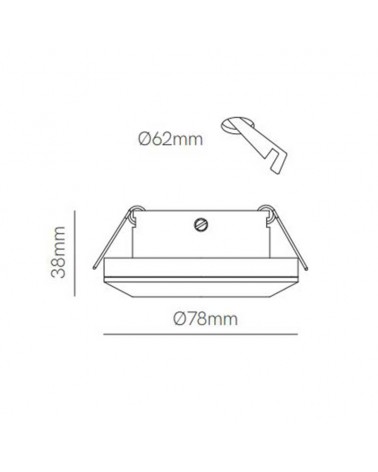 Foco redondo 7,8cm de aluminio G5.3 IP44