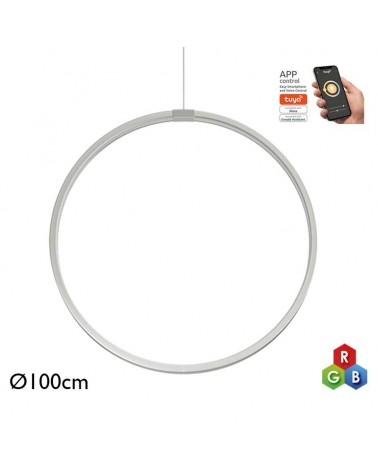 Ceiling lamp LED 63W 100cm aluminum RGB-W Tuya driver