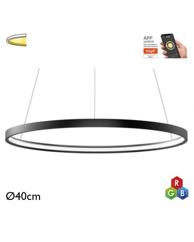 Ceiling lamp LED 26W 40cm aluminum RGB-W Tuya driver