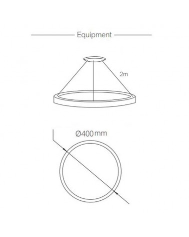 Lámpara de techo de 40cm LED 26W de aluminio acabado dorado Graduable 2700K-5500K driver Tuya