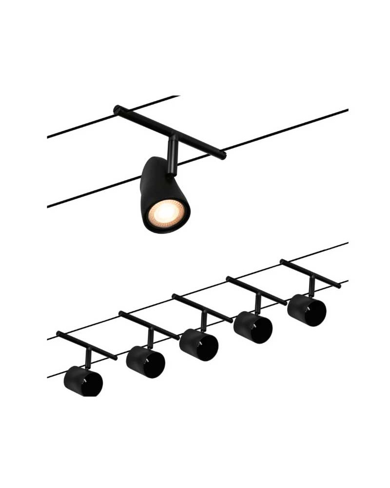 Sistema de cable 5 focos GU5.3 max. 5x10W 230/12V