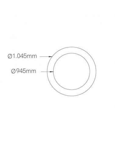 Lámpara de techo de 104,5cm LED 131W de aluminio acabado blanco driver Dali