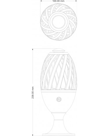 Garden spike 70.7cm and portable table lamp 23.8cm LED IP65