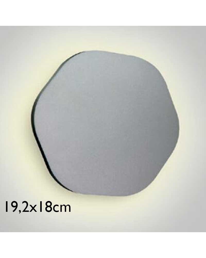 Aplique pared 19,2cm plateado LED 12W 3000K