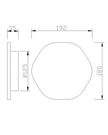 Aplique pared 19,2cm plateado LED 12W 3000K