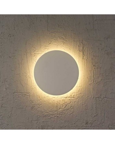 Aplique pared 27cm redondo plateado LED 16W 3000K