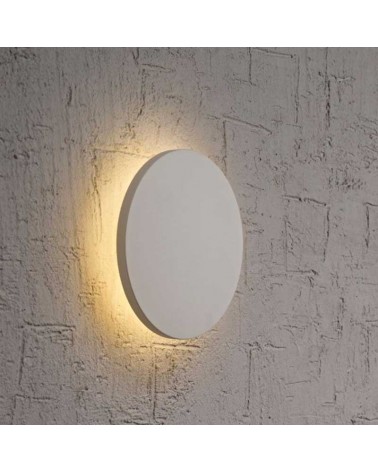 Aplique pared 27cm redondo plateado LED 16W 3000K