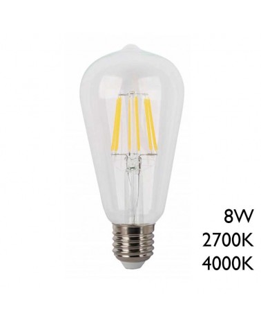 Torch Bulb 64mm LED Filaments 8W E27