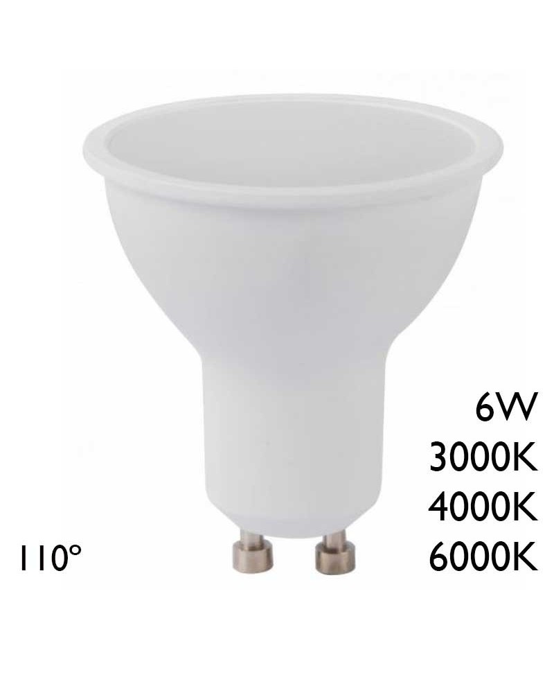 Dicroica LED 6W GU10 110º 500Lm