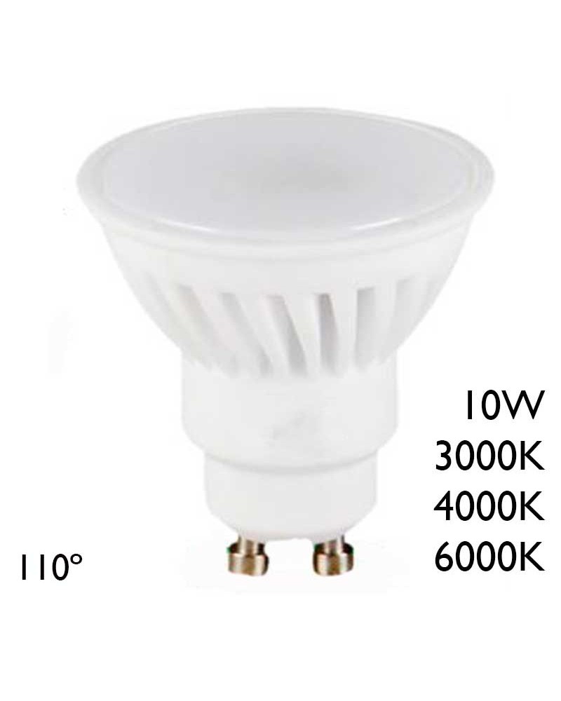 Dicroica LED cerámica 10W GU10 110º 932Lm