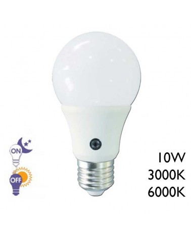 Standard LED Bulb E27 10W 900Lm with built-in twilight sensor