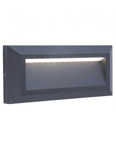 Dark gray outdoor wall washer 32cm made of aluminum and PC E27 IP54