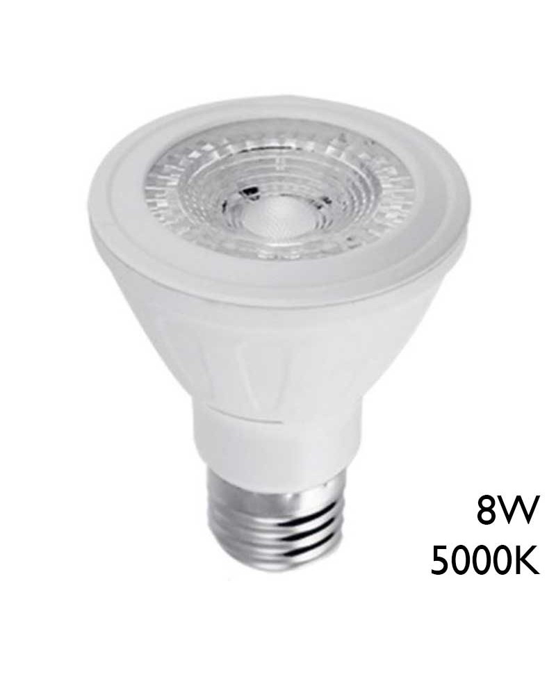 Bombilla 63mm PAR20 LED 8W E27 5000K 230V