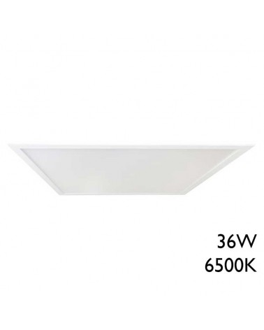 Panel LED de empotrar 36W 60x60cm cuerpo de acero 6500K +50.000h IP40