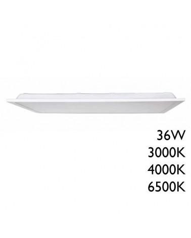 Recessed LED panel 36W 59.5x59.5cm steel body