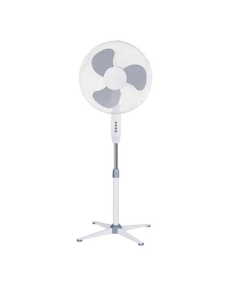 Ventilador de pie blanco 45W 40cm altura regulable 105-125cm