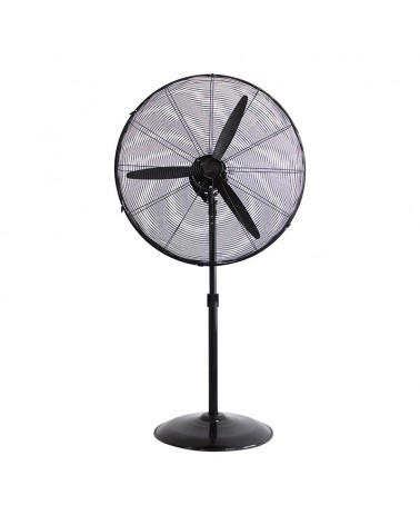 Black standing fan 180W blades 60cm adjustable height 117-156cm