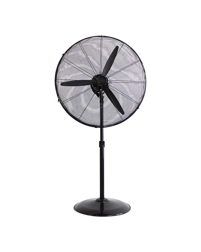 Ventilador de pie negro 180W aspas 60cm altura regulable 117-156cm