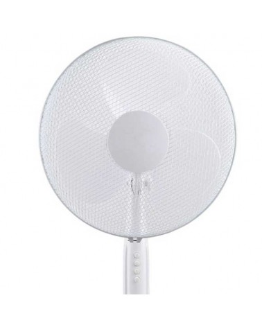 Ventilador de pie blanco 50W aspas 40cm altura regulable 110-130cm