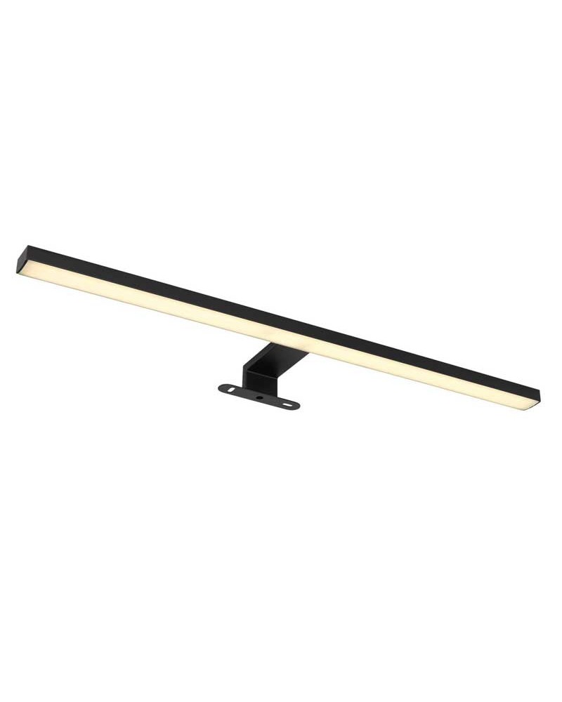 Bathroom wall light 60cm metal and aluminum black finish LED 12W 4000K IP44