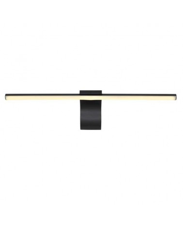 Bathroom wall light 60.8cm metal and acrylic black finish LED 10W 4000K IP44