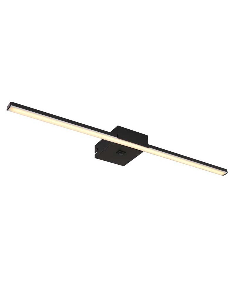 Bathroom wall light 61.6cm metal and aluminum black finish LED 12W 4000K