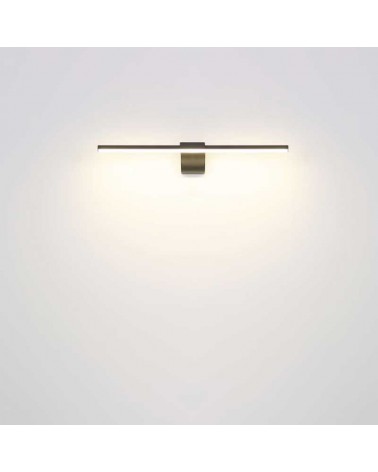 Bathroom wall light 60.8cm metal and acrylic black finish LED 10W 4000K IP44