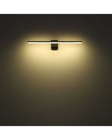 Aplique baño 60,8cm metal y acrílico acabado latón LED 10W 4000K IP44