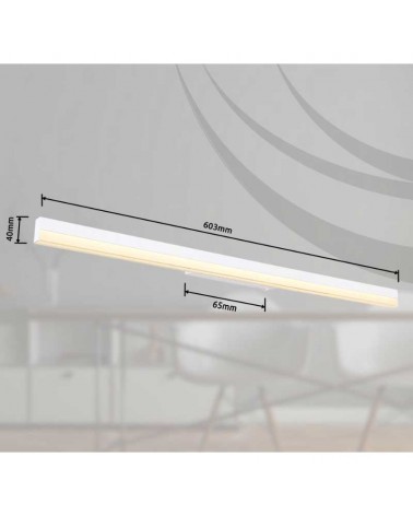 Bathroom wall light 80cm metal and aluminum LED 18W 3000K-6000K