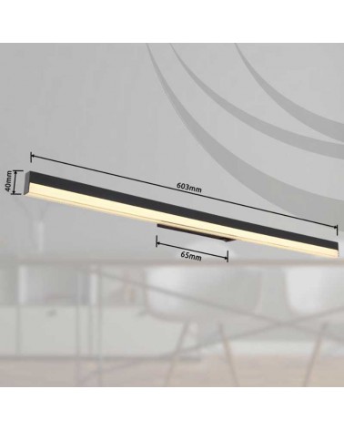 Bathroom wall light 80cm metal and aluminum LED 18W 3000K-6000K