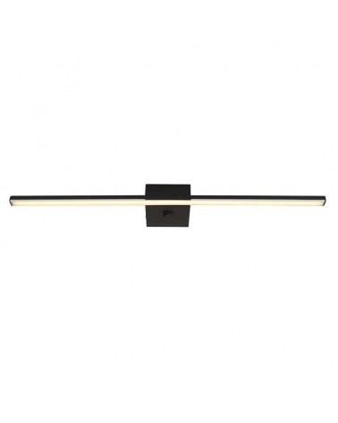 Bathroom wall light 61.6cm metal and aluminum black finish LED 12W 4000K