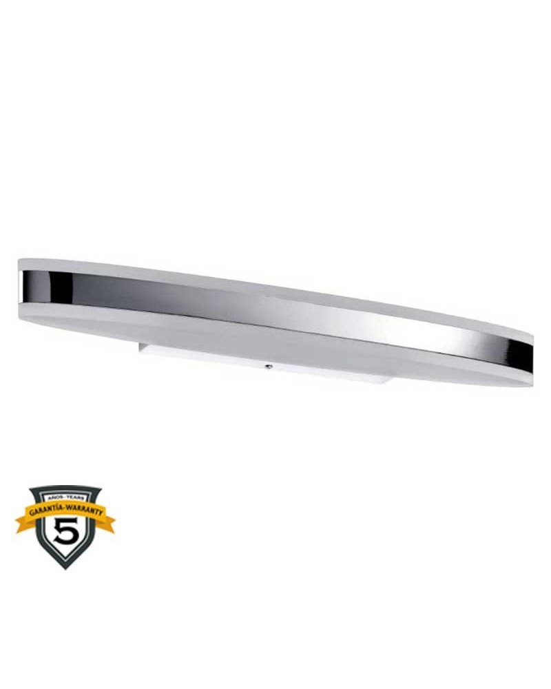 Aplique baño 50cm metal y acrílico acabado cromo y blanco LED 9W 3000K IP44