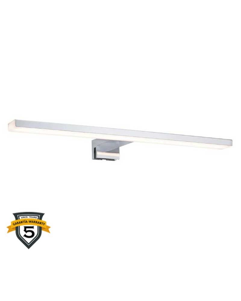 Aplique baño 40cm acabado cromo LED 8W 3000K sin taladro IP44