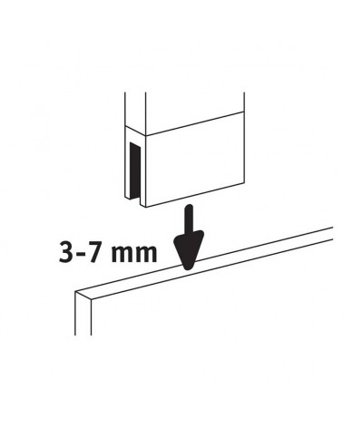 Aplique baño 30cm metal acabado cromo LED 2x3,2W 2700K sin taladro IP44