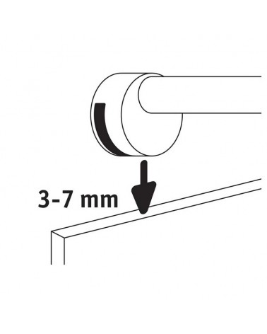 Aplique baño 9,3cm metal y plástico acabado cromo LED 4W 3000K sin taladro