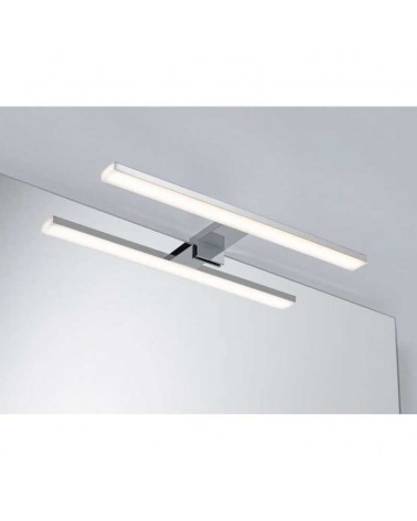 Aplique baño 40cm acabado cromo LED 8W 3000K sin taladro IP44