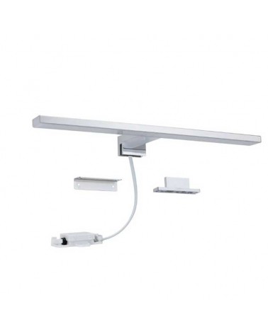 Aplique baño 40cm acabado cromo LED 8W 3000K sin taladro IP44