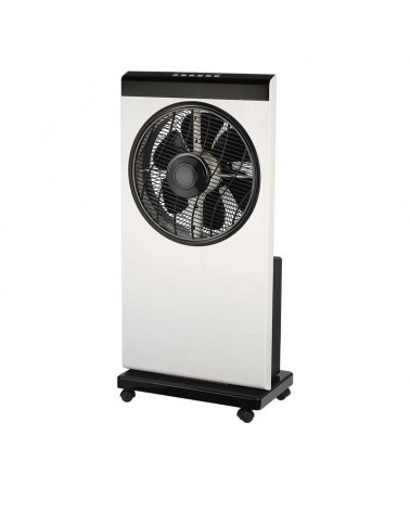 Nebulizer fan with remote control 89cm black and white finish 80W Ø30cm blades