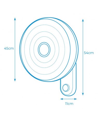 Ventilador de pared blanco 55W aspas Ø40cm