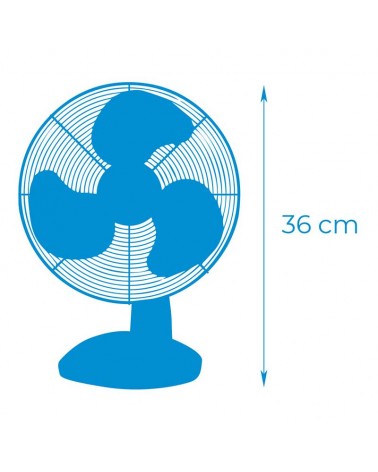 White table fan 25W blades Ø23cm