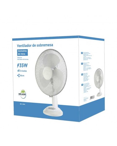 Ventilador de mesa blanco 35W aspas Ø30cm