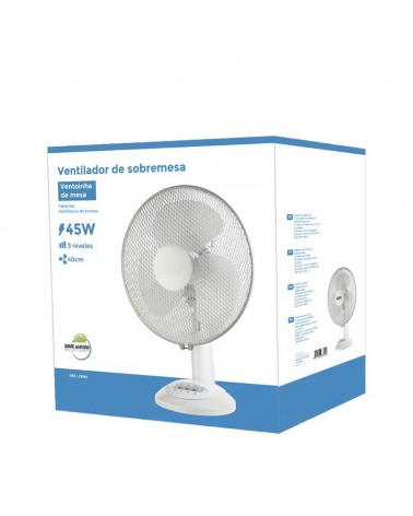 Ventilador de mesa blanco 45W aspas Ø40cm