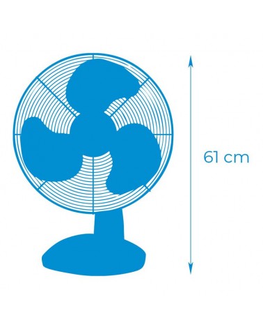 White table fan 45W blades Ø40cm