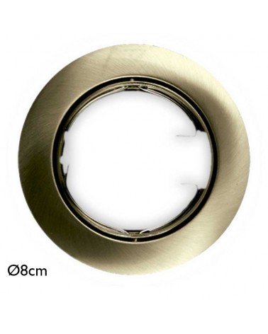 Recessed ring 8cm round folding in leather GU10