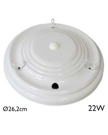 Circular fluorescent ceiling light 22W