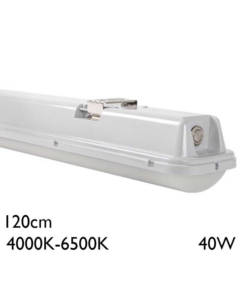 Regleta estanca de emergencia 120cm LED 40W Switch 4000K-6500K DALI IP65