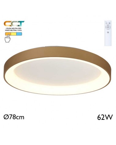 LED Ceiling light 78cm diameter 62W metal and acrylic CCT 2700K/4000K/5000K DIMMABLE with remote control